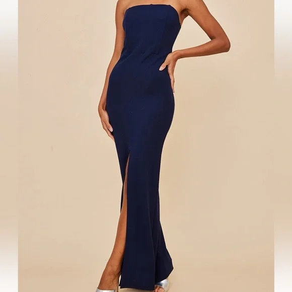 slim fit dress slacks Double-Slit Maxi Dress with Straps